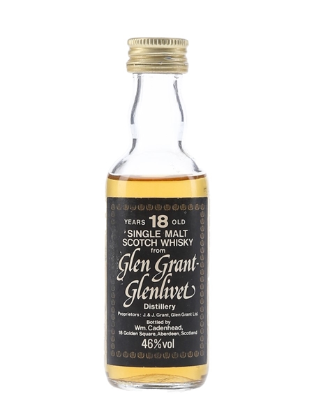 Glen Grant Glenlivet 18 Year Old Bottled 1980s - Cadenhead's 5cl / 46%