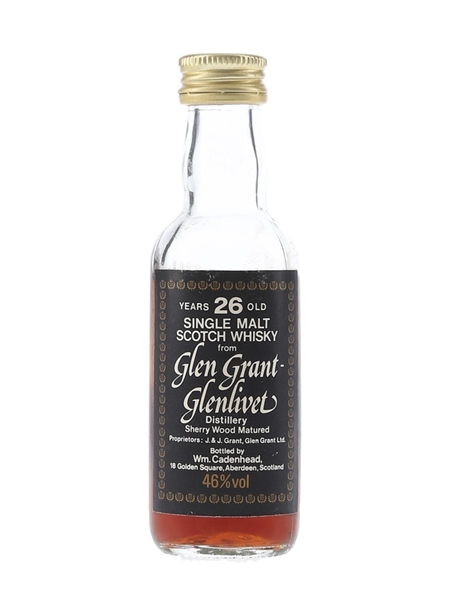 Glen Grant Glenlivet 26 Year Old Bottled 1980s - Cadenhead's 5cl / 46%