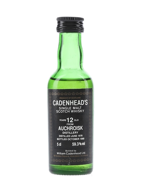 Auchroisk 1978 12 Year Old - Cadenhead's 5cl / 59.3%