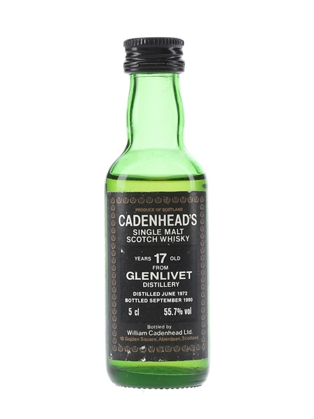 Glenlivet 1972 17 Year Old - Cadenhead's 5cl / 55.7%