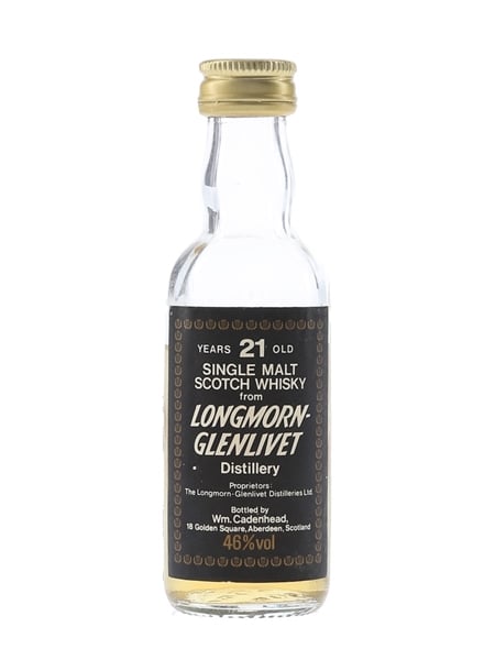 Longmorn Glenlivet 21 Year Old Bottled 1980s - Cadenhead's 5cl / 46%