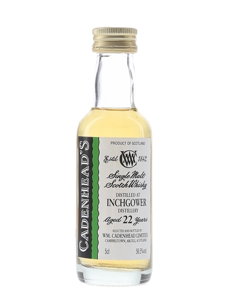 Inchgower 22 Year Old Cadenhead's 5cl / 56.5%