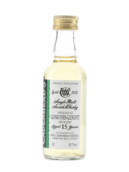 Glenrothes Glenlivet 15 Year Old Cadenhead's 5cl / 59.7%