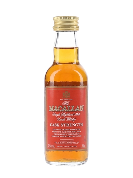 Macallan Cask Strength Imported By Remy Amerique 5cl / 57.7%