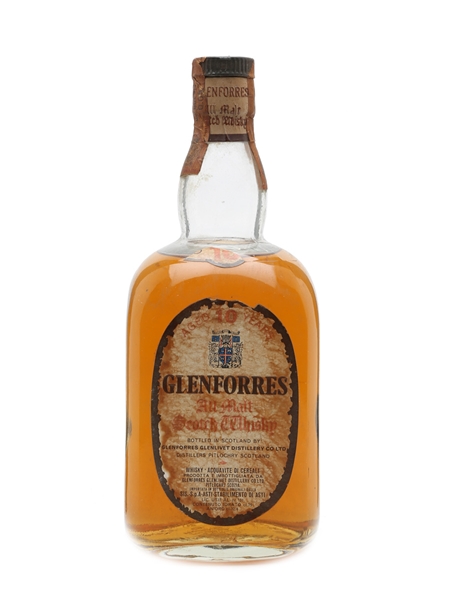 Glenforres 10 Years Old All Malt Bottled 1960s 75cl