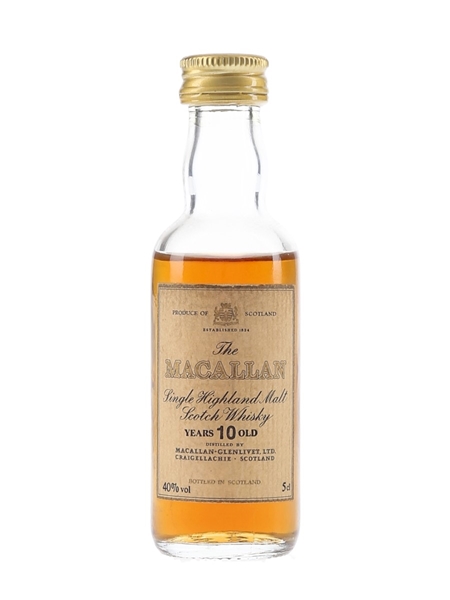 Macallan 10 Year Old Bottled 1980s 5cl / 40%