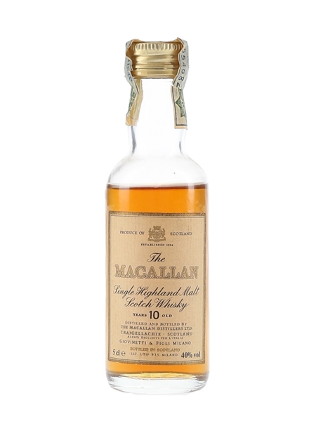 Macallan 10 Year Old Bottled 1980s 5cl / 40%