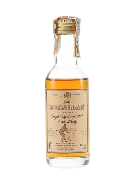 Macallan 7 Year Old Bottled 1980s 5cl / 40%