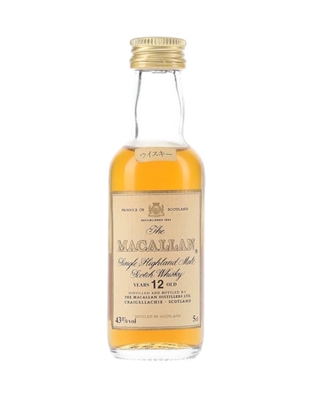 Macallan 12 Year Old Bottled 1980s 5cl / 43%