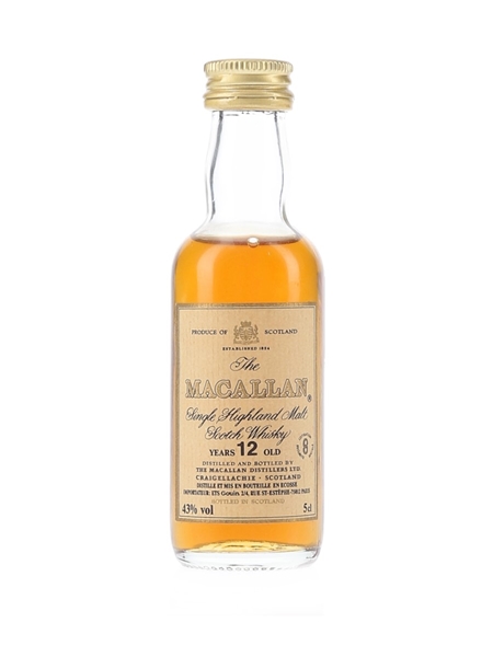 Macallan 12 Year Old Bottled 1980s 5cl / 43%