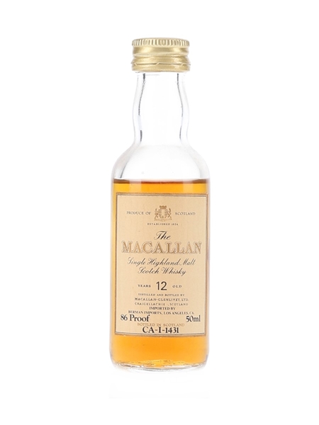 Macallan 12 Year Old Bottled 1980s 5cl / 43%