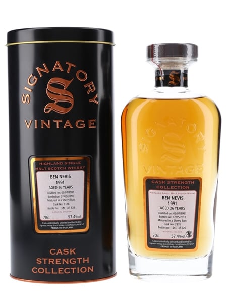 Ben Nevis 1991 26 Year Old Bottled 2018 - Signatory Vintage 70cl / 57.4%