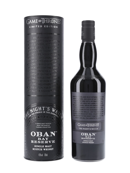 Oban Bay Reserve Game Of Thrones - The Night's Watch 70cl / 43%