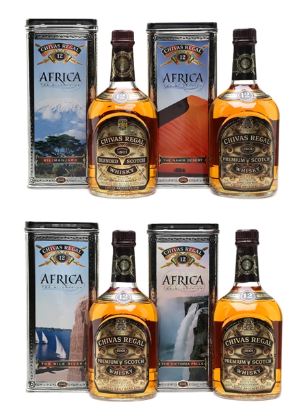 Chivas Regal 12 Year Old The Africa Millennium Collection 4 x 75cl / 43%