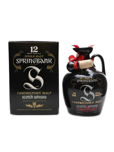 Springbank 12 Years Old Bottled 1980s Ceramic Decanter 75cl / 43%