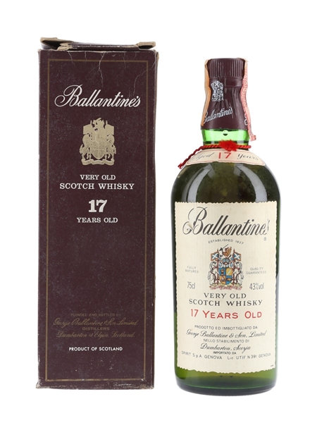 Ballantine's 17 Year Old Bottled 1980s - Spirit 75cl / 43%