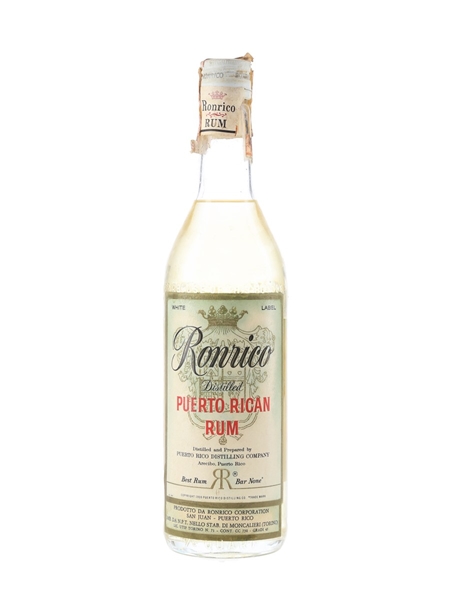 Ronrico White Label Bottled 1950s-1960s 75cl / 43%