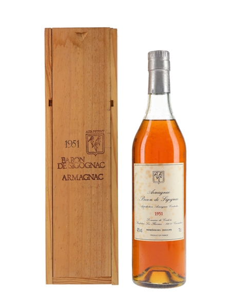 Baron De Sigognac 1951 Armagnac  70cl / 40%