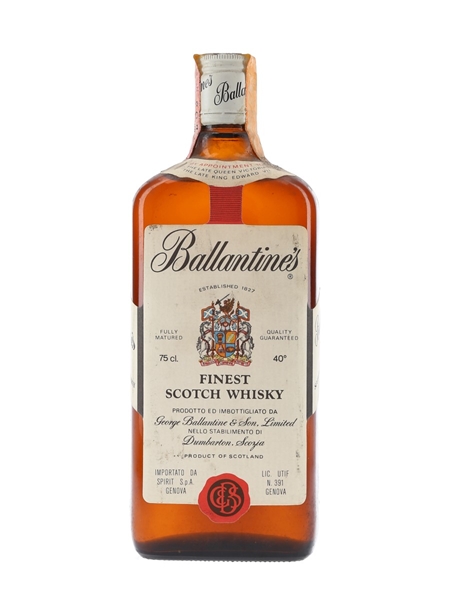 Ballantine's Finest Bottled 1980s - Spirit 75cl / 40%