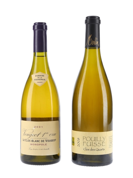 Pouilly Fuisse 2008 & Vougeot 1er 2001 Domaine De La Vougeraie & Clos Des Quarts 2 x 75cl