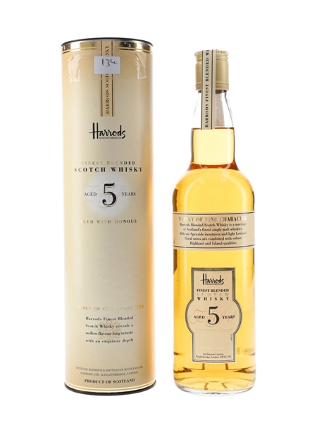 Harrods 5 Year Old  70cl / 40%