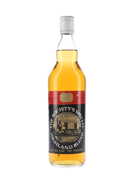 The Society's Special Highland Blend Bottled 1970s - IEC Wine Society 75.7cl / 40%