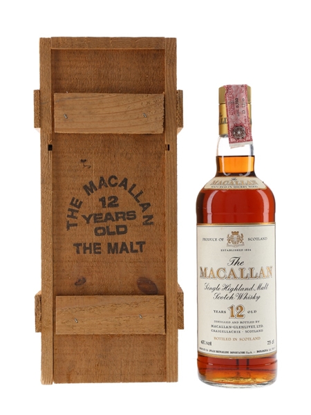 Macallan 12 Year Old Bottled 1980s - Rinaldi 75cl / 43%