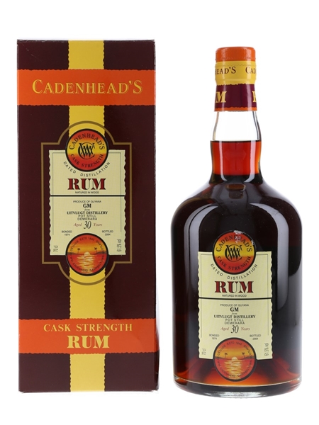 Uitvlugt 1974 30 Year Old Demerara Rum Bottled 2004 - Cadenhead's 70cl / 61.5%