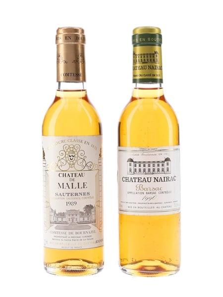 Chateau De Malle 1989 & Chateau Nairac 1990 Sauternes & Barsac 2 x 37.5cl