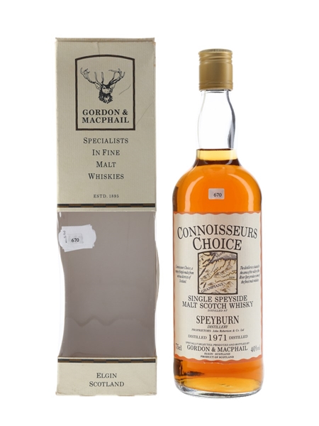 Speyburn 1971 Bottled 1990s - Connoisseurs Choice 75cl / 40%