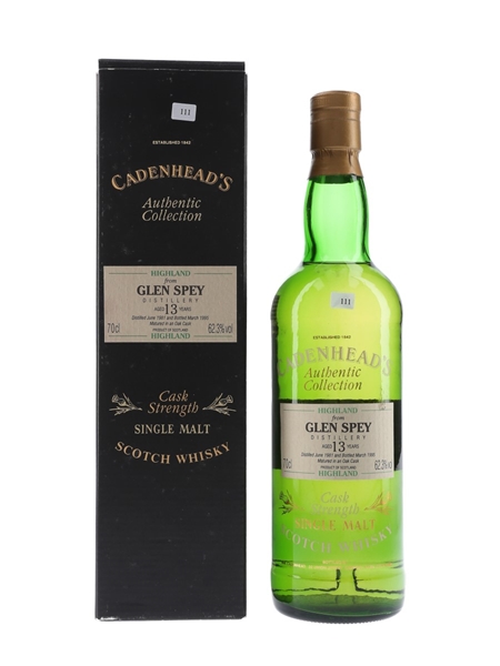 Glen Spey 1981 13 Year Old Bottled 1995 - Cadenhead's 70cl / 62.3%