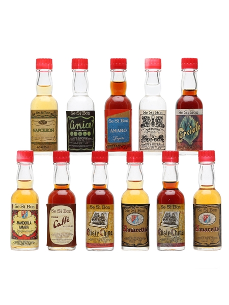 11 x Assorted Se Si Bon Liqueur Miniatures 