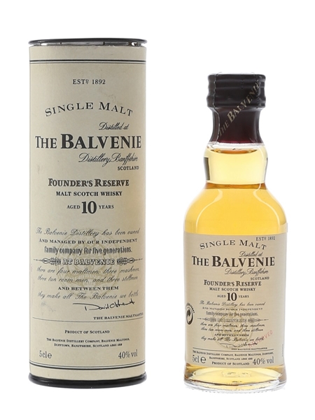 Balvenie 10 Year Old Bottled 1990s - Founder's Reserve 5cl / 40%