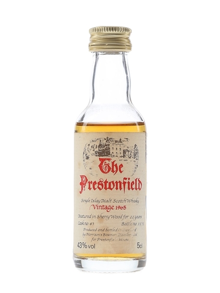 Prestonfield Islay 1965 Bowmore 22 Year Old 5cl / 43%