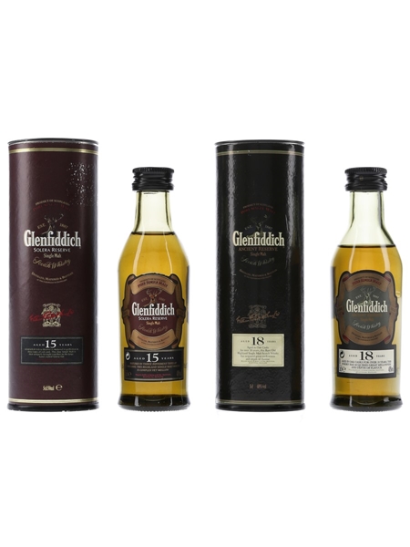 Glenfiddich 15 & 18 Year Old  2 x 5cl / 40%