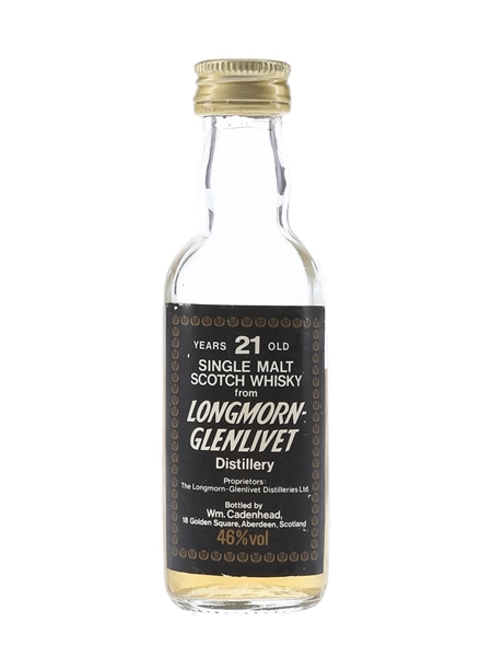 Longmorn Glenlivet 21 Year Old Bottled 1980s - Cadenhead's 5cl / 46%