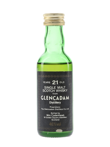 Glencadam 21 Year Old Bottled 1980s - Cadenhead's 5cl / 46%