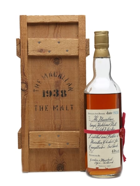 Macallan 1938 Handwritten Label Bottled 1980s 75cl