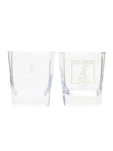 Branded Whisky Glasses Lagavulin & Poit Dhubh 