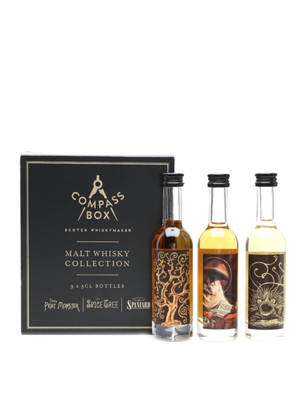 Compass Box Malt Whisky Collection Peat Monster, Spice Tree & Spaniard 3 x 5cl