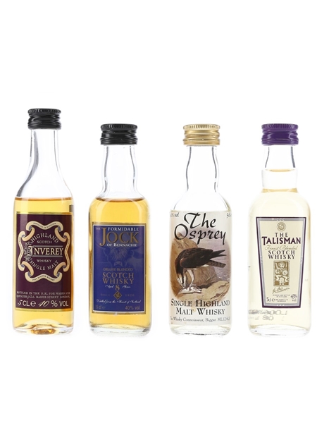 Assorted Scotch Whisky The Formidable Jock of Benacchie, Inverey, The Osprey & The Talisman 4 x 5cl