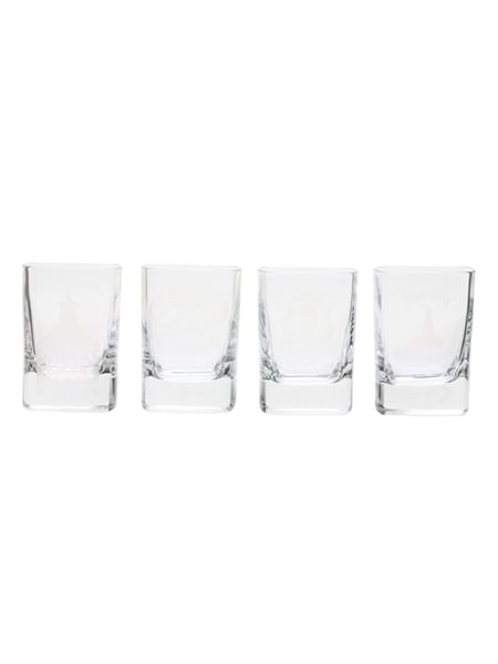 Dallas Dhu, Edradour, Glenlivet & Glen Ord Whisky Shot Glasses 