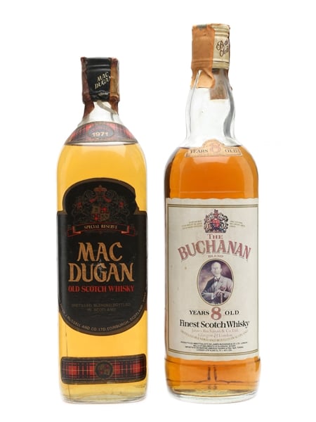 MacDugan 1971 & Buchanan 8 Years Old Bottled 1980s 2 x 75cl