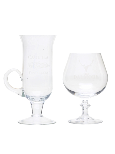 Branded Whisky Glasses Caol Ila & Dalmore 