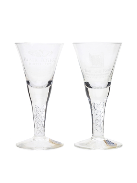 Blair Athol & Highland Park Glencairn Crystal Copita Glasses 