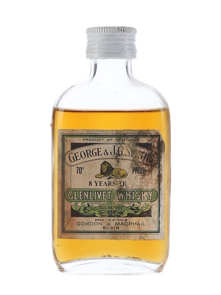 Glenlivet 8 Year Old Bottled 1970s - Gordon & MacPhail 5cl / 40%