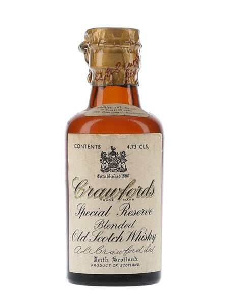 Crawford's Special Reserve Spring Cap Bottled 1950s-1960s 4.73cl