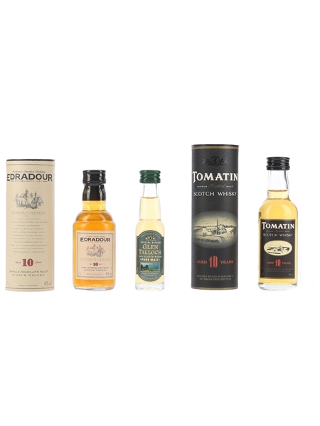 Edradour, Glen Talloch & Tomatin  3 x 2cl-5cl / 40%