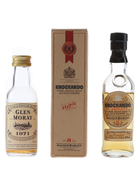 Glen Moray 1971 & Knockando 1973  2 x 5cl / 43%