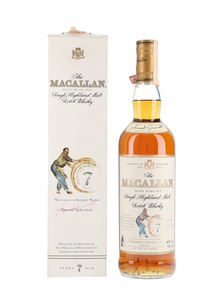 Macallan 7 Year Old Bottled 1990s - Giovinetti 70cl / 40%